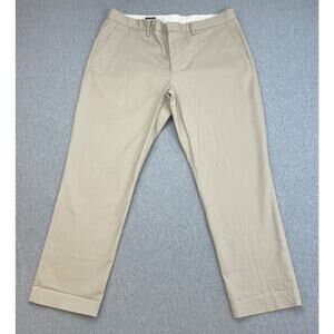 J Crew Pants‎ Mens 36 x 30 Beige Cotton Blend Stretch Chino Bedford